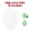 Matte Milk White Round Disposable Plastic Appetizer/Salad Plates - 7.5" (120 Plates)